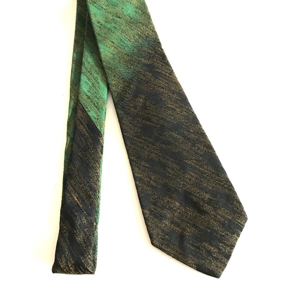 Vintage Tie Young Quinlan Rothschild Green Black Mod 60's